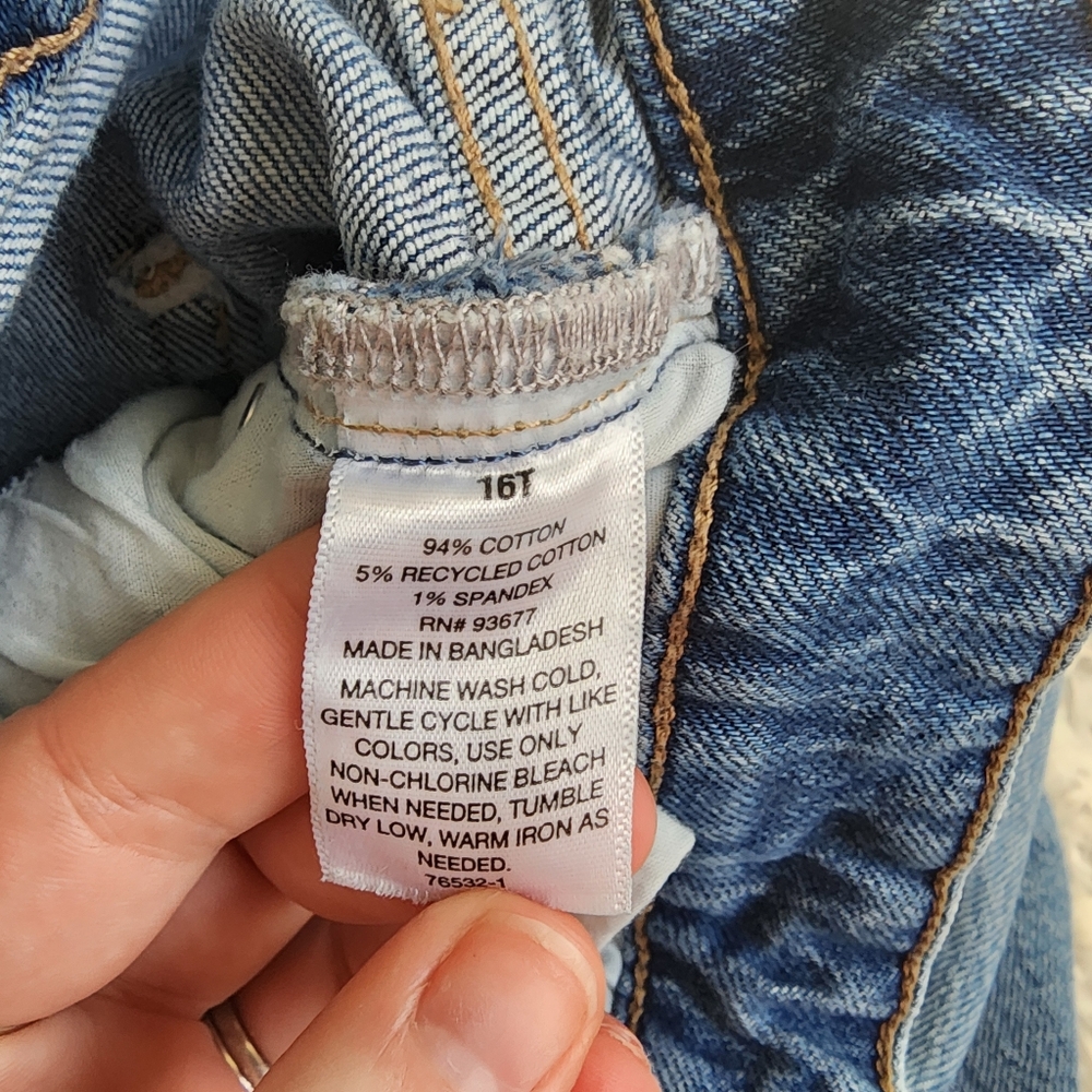Ana A New Approach mid rise boyfriend denim jeans distressed size 16 tall - Picture 7 of 11